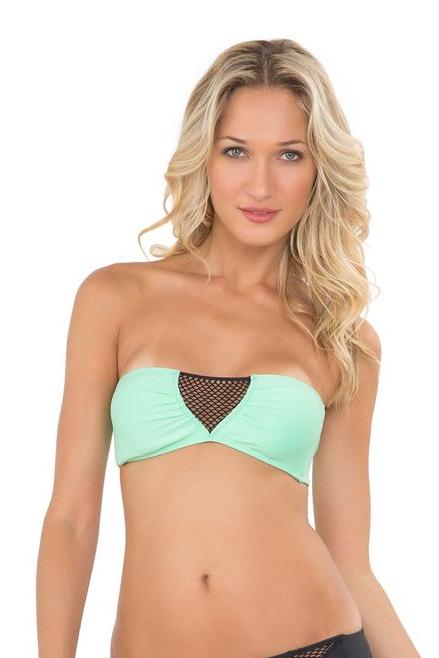 Luli Fama For Your Eyes Only V Cut Net Bandeau